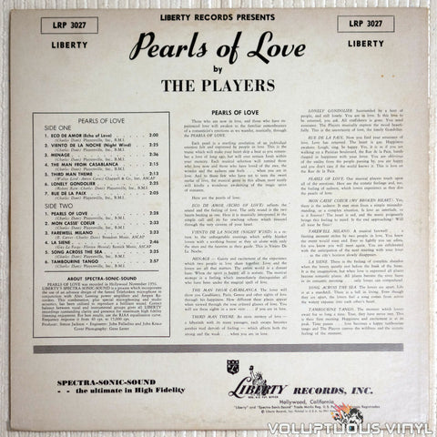 The Players ‎– Pearls Of Love - Vinyl Record - Back Cover