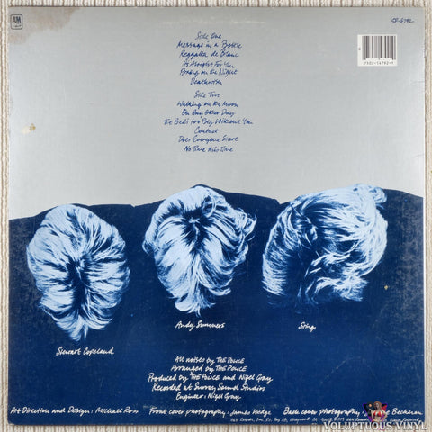 The Police – Reggatta De Blanc vinyl record back cover
