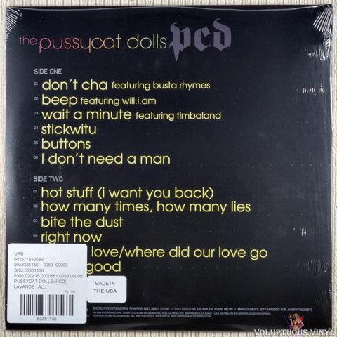 The Pussycat Dolls – PCD vinyl record back cover