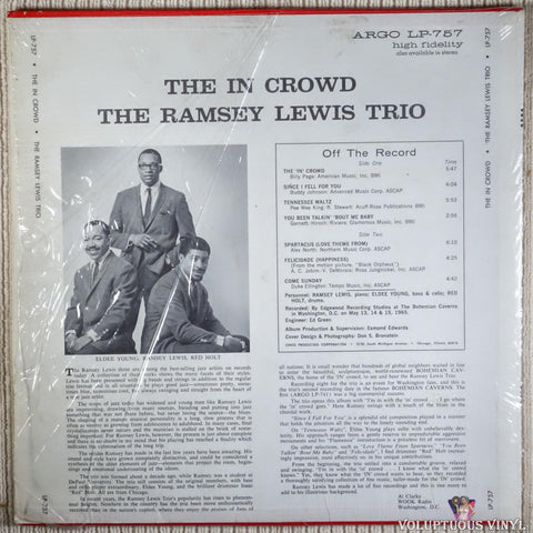 The Ramsey Lewis Trio ‎– The In Crowd vinyl record back cover