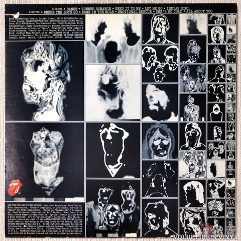 The Rolling Stones ‎– Emotional Rescue vinyl record back cover