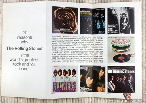 The Rolling Stones ‎– Hot Rocks 1964-1971 vinyl record pamphlet