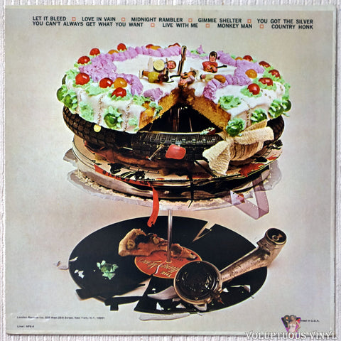 The Rolling Stones ‎– Let It Bleed vinyl record back cover