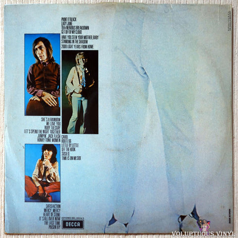 The Rolling Stones ‎– Lo Mejor De The Rolling Stones vinyl record back cover