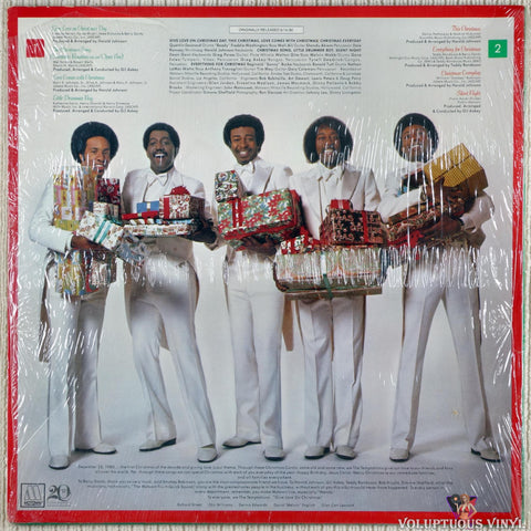 The Temptations ‎– Give Love At Christmas vinyl record back cover