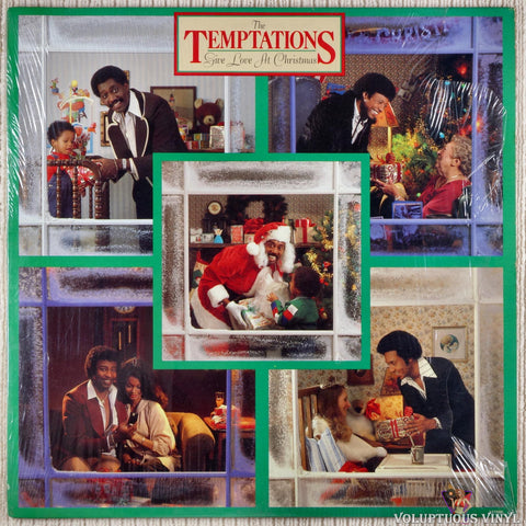 The Temptations ‎– Give Love At Christmas vinyl record front cover