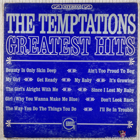 The Temptations – Greatest Hits vinyl record front cover