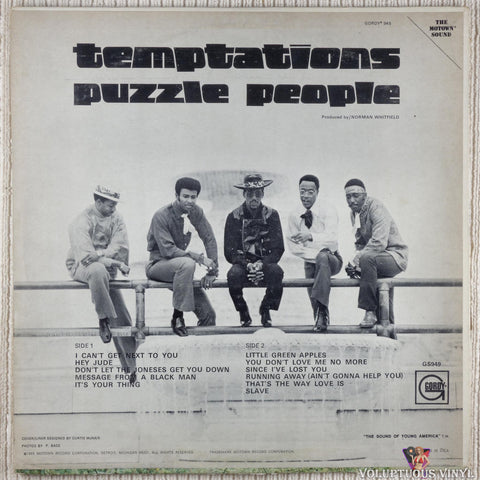 The Temptations ‎– Puzzle People vinyl record back cover
