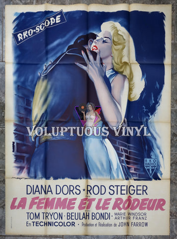 The Unholy Wife (1957) - French Grande - Diana Dors Film-Noir Art original film poster