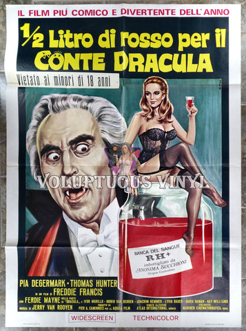 The Vampire Happening [½ litro di rosso per il conte Dracula] (1975) - Italian 2F - Pia Degermark Sitting On Jar Of Blood! film poster