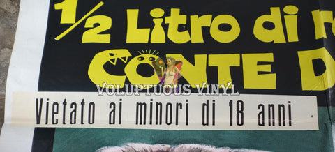 The Vampire Happening [½ litro di rosso per il conte Dracula] (1975) - Italian 2F - Pia Degermark Sitting On Jar Of Blood! film poster snipe