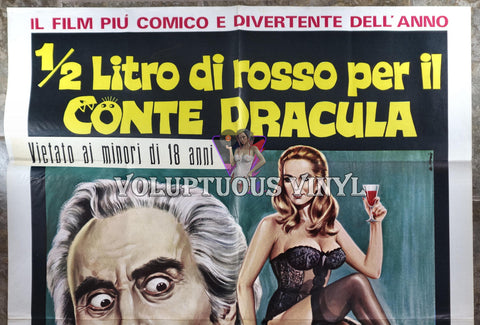 The Vampire Happening [½ litro di rosso per il conte Dracula] (1975) - Italian 2F - Pia Degermark Sitting On Jar Of Blood! film poster top half