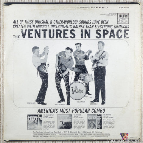 The Ventures – (The) Ventures In Space vinyl record back cover
