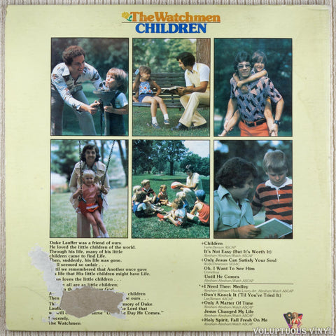 The Watchmen ‎– Children vinyl record back cover