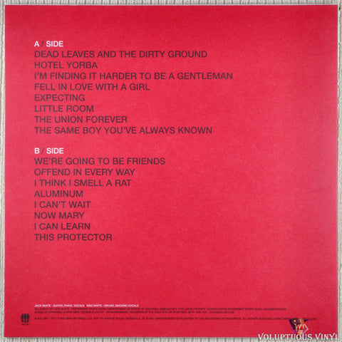 The White Stripes - Live At The Gold Dollar Volume IV vinyl record back cover