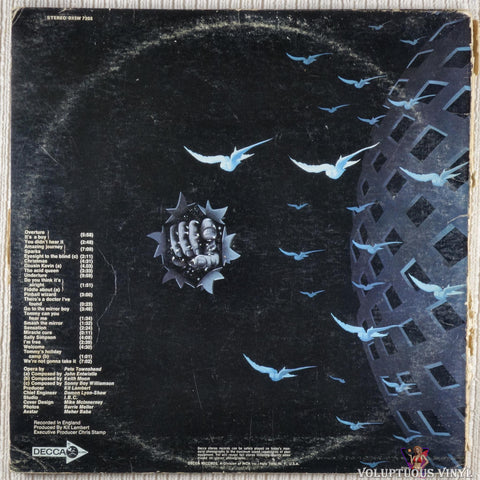 The Who – Tommy vinyl record back cover