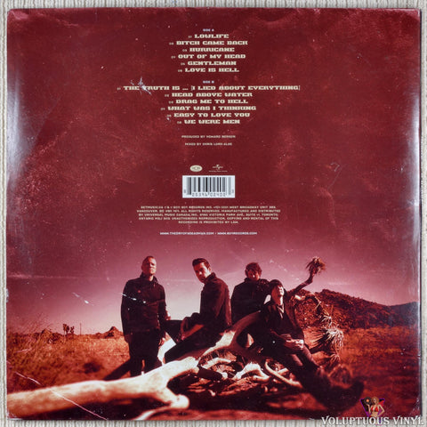 Theory Of A Deadman ‎– The Truth Is... vinyl record back cover