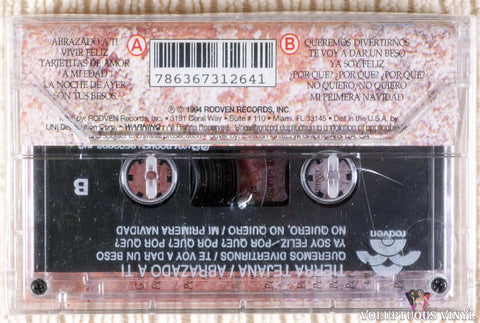 Tierra Tejana ‎– Abrazado A Ti cassette tape back cover