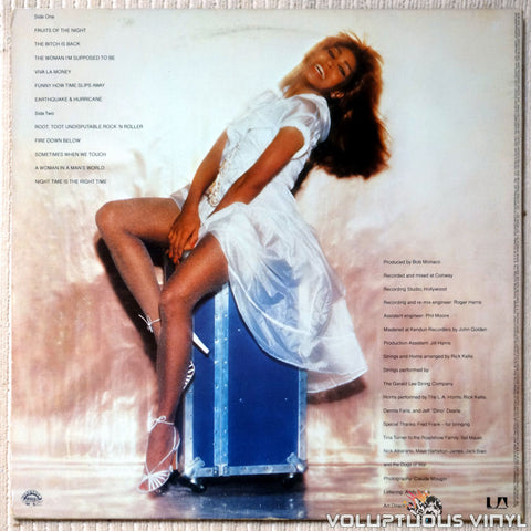 Tina Turner ‎– Rough vinyl record back cover