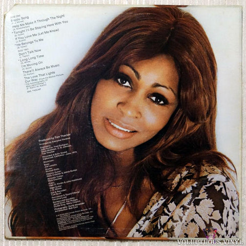 Tina Turner ‎– Tina Turns The Country On vinyl record back cover