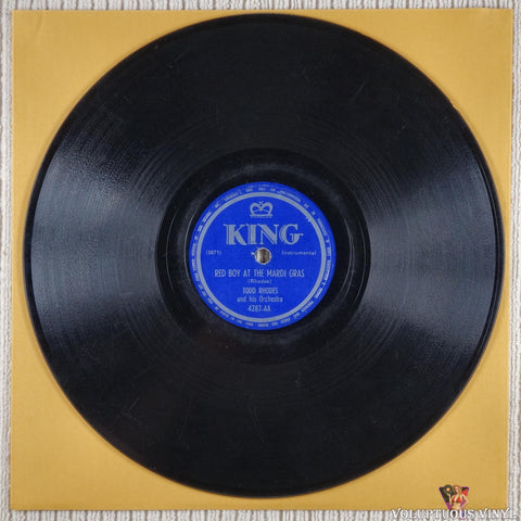Todd Rhodes And His Orchestra ‎– Pot Likker / Red Boy At The Mardi Gras shellac side b