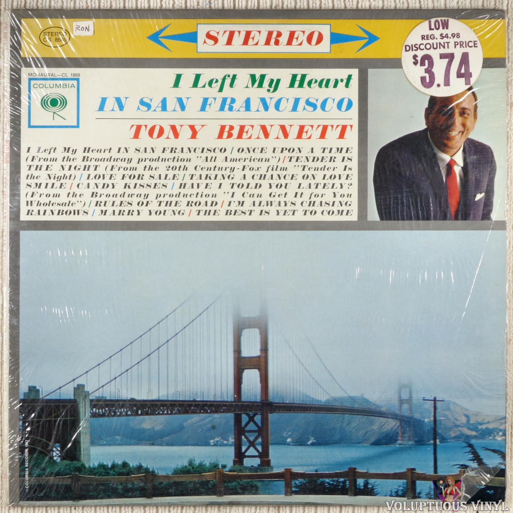Tony Bennett ‎– I Left My Heart In San Francisco vinyl record front cover
