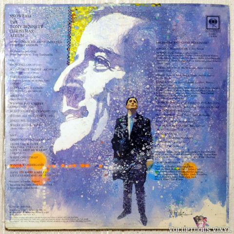Tony Bennett ‎– Snowfall (The Tony Bennett Christmas Album) vinyl record back cover