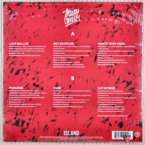 Tove Lo – Truth Serum vinyl record back cover
