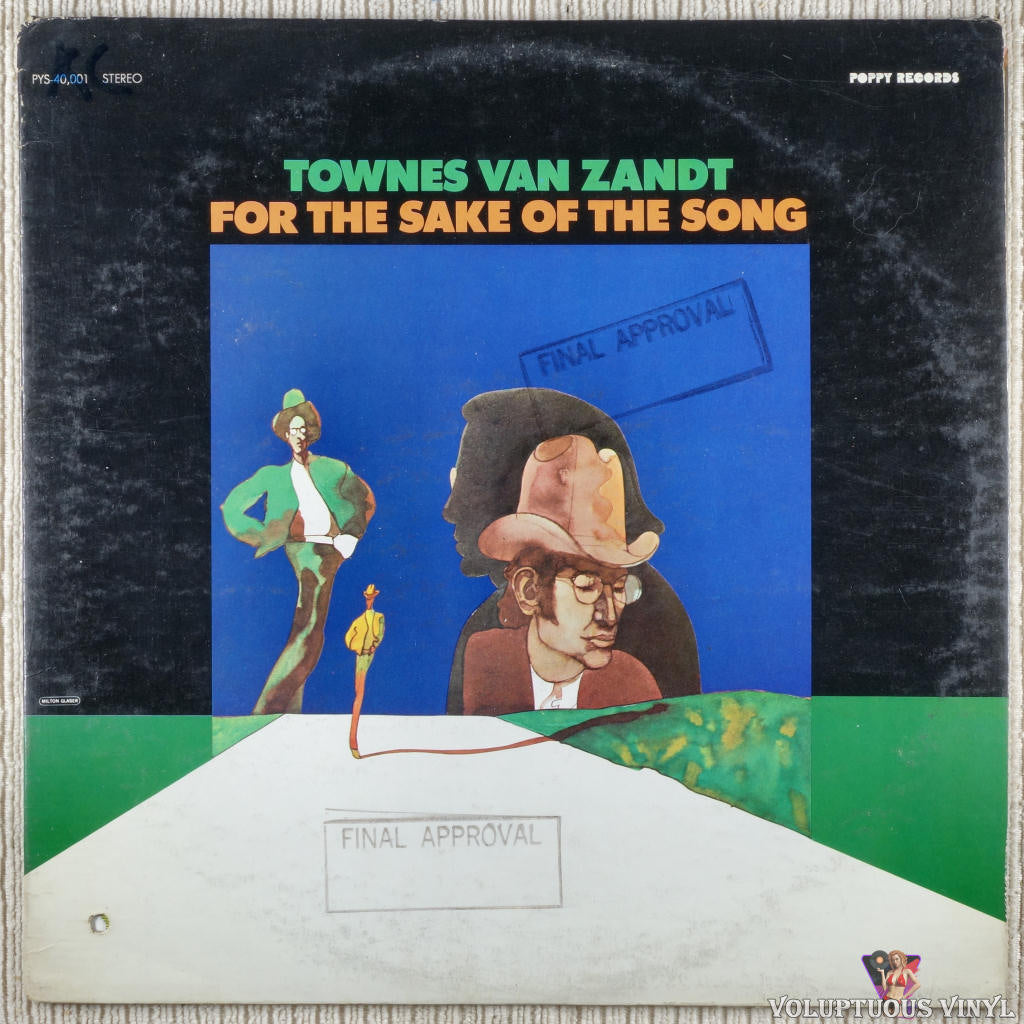 Townes Van Zandt ‎– For The Sake Of The Song vinyl record front cover