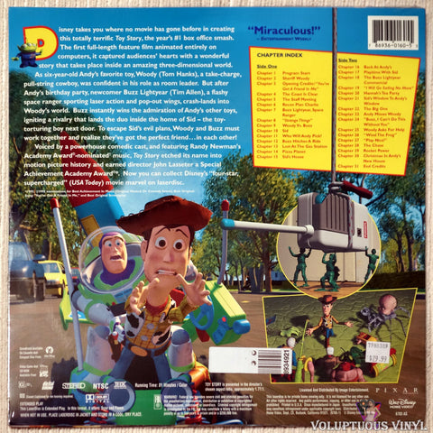Toy Story laserdisc back cover
