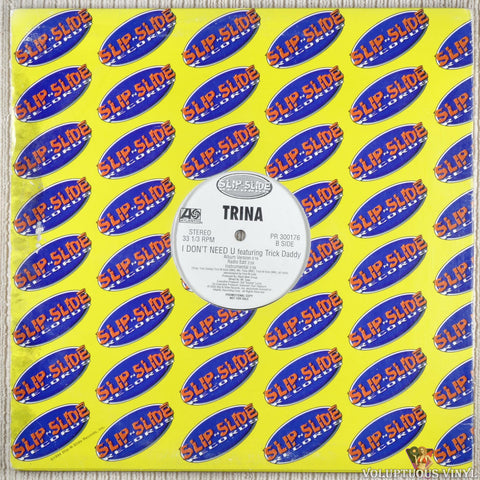Trina – Pull Over / I Don't Need U vinyl record back cover