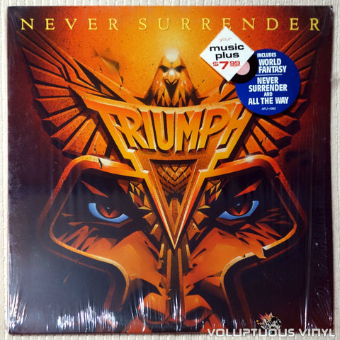 Triumph ‎– Never Surrender - Vinyl Record - Front Cover