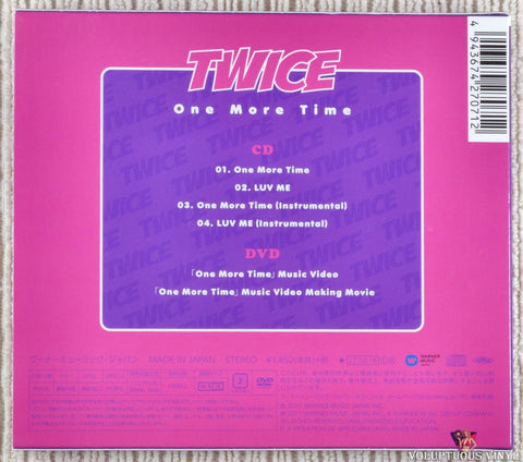 Twice – One More Time CD/DVD back cover