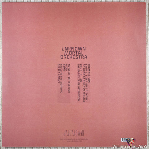 Unknown Mortal Orchestra ‎– II vinyl record back cover
