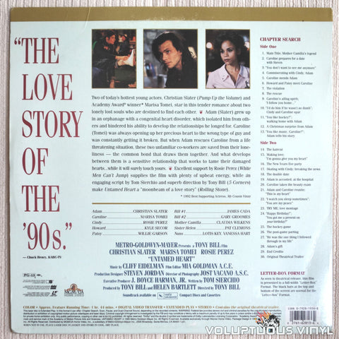 Untamed Heart - LaserDisc - Back Cover