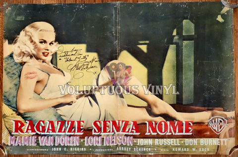 Untamed Youth (1957) Italian Fotobusta - Sexy Mamie Van Doren Autographed & Kissed!