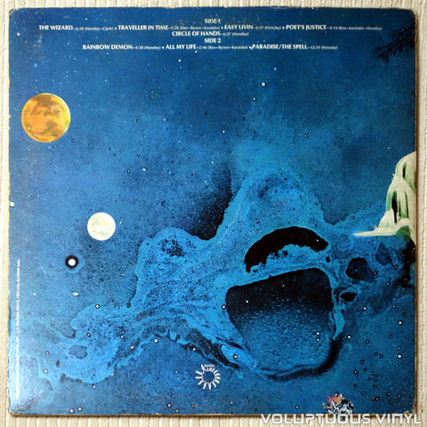 Uriah Heep ‎– Demons And Wizards - Vinyl Record - Back Cover