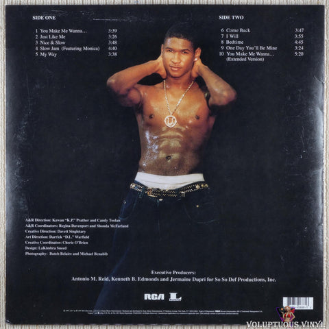 Usher ‎– My Way vinyl record back cover