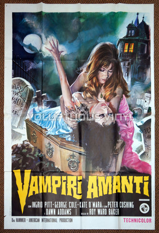 The Vampire Lovers (1970) - Italian 4F - Ingrid Pitt Seduces In Spooky Graveyard