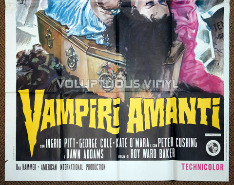 The Vampire Lovers - Italian 4F - Original Movie Poster - Bottom Half