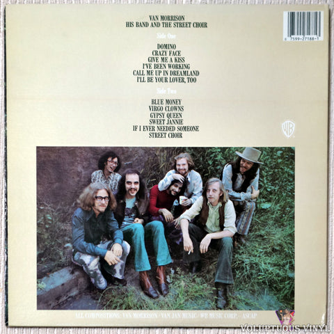 Van Morrison ‎– His Band And The Street Choir vinyl record back cover