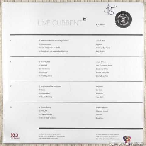 Various ‎– 89.3 The Current | Live Current Volume 12 vinyl record back cover