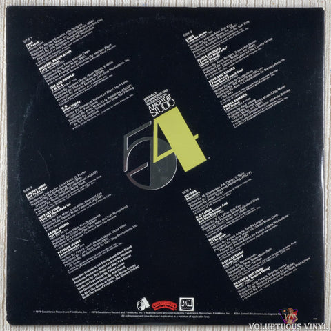 Various – A Night At Studio 54 vinyl record back cover