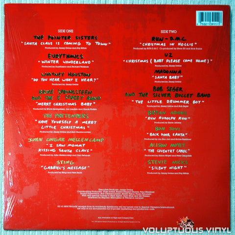 Various ‎– A Very Special Christmas vinyl record back cover