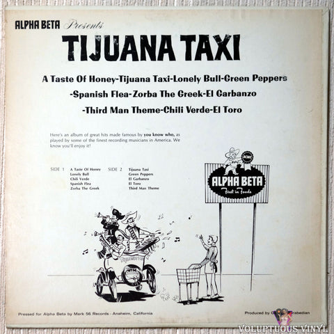 Various ‎– Alpha Beta Presents Tijuana Taxi Vol. 1 vinyl record back cover