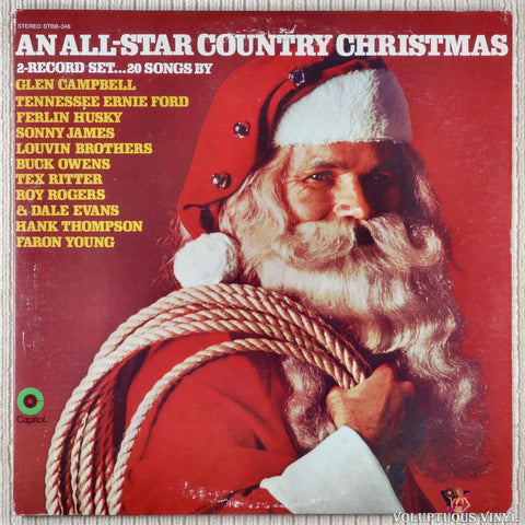 Various – An All-Star Country Christmas vinyl record front cover