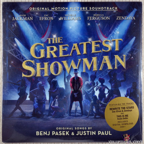 Various, Benj Pasek, Justin Paul ‎– The Greatest Showman (Original Motion Picture Soundtrack) vinyl record front cover