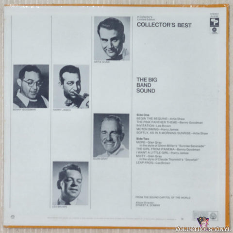 Various ‎– Best Of The Big Band Sound vinyl record back cover