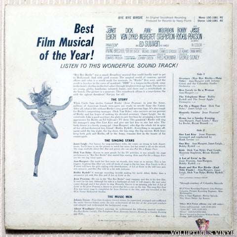 Various ‎– Bye Bye Birdie (An Original Soundtrack Recording) vinyl record back cover