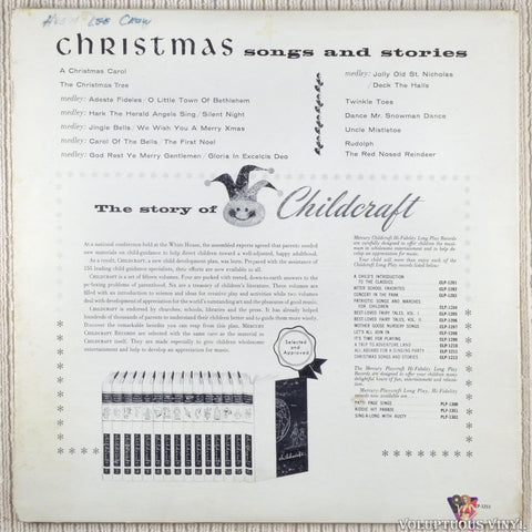 Various – Christmas Songs And Stories vinyl record back cover